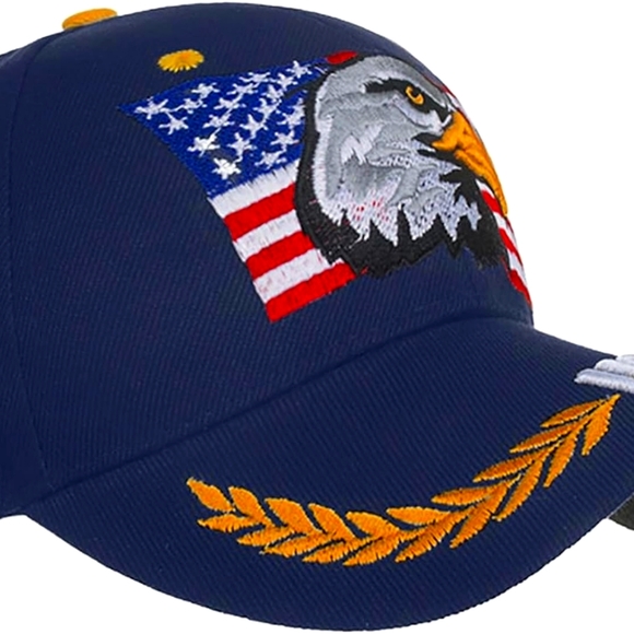American Flag Eagle USA Hat - Picture 1 of 4